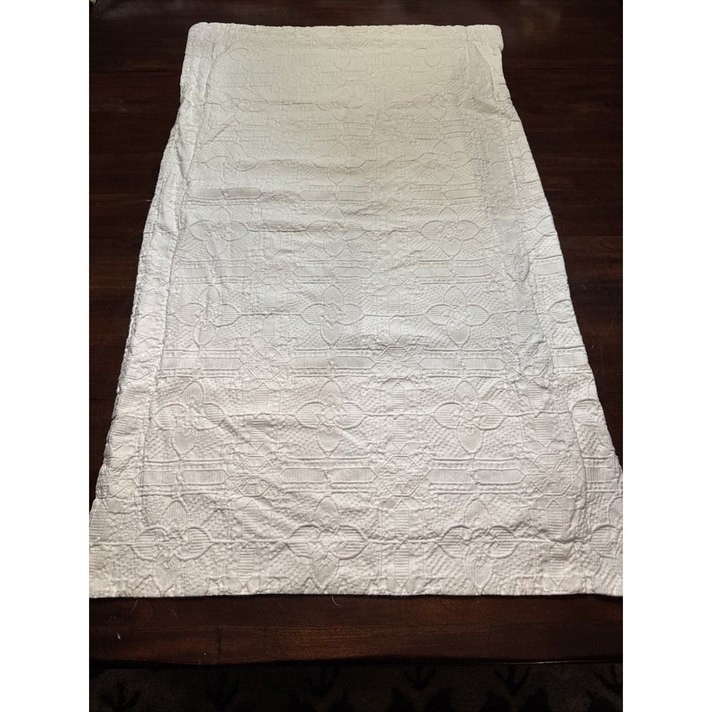 Ralph Lauren Pillow Sham KING Size Sascha Textured Medallion White - Picture 3 of 9